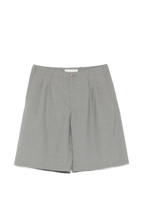 OUR LEGACY Ponte check-pattern shorts - Green