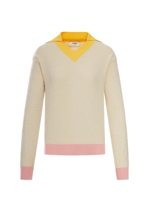 FENDI V-neck sweater - Neutrals