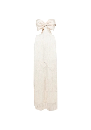 Bless fringed maxi dress - Neutrals