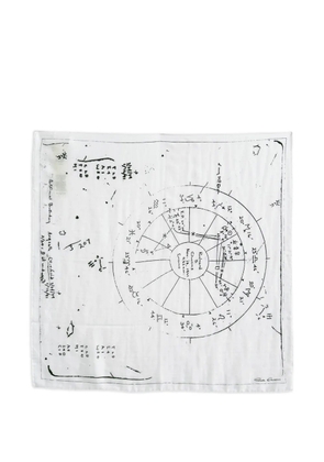 Rick Owens horoscope scarf - White