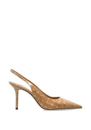 Jimmy Choo Love slingback pointed leather pumps - Neutrals