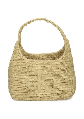 Calvin Klein logo braided shoulder bag - Neutrals