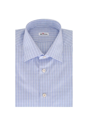 Kiton checked shirt - Blue