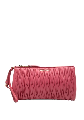 Miu Miu Pre-Owned 2010-2025 Matelasse Nappa clutch bag - Pink