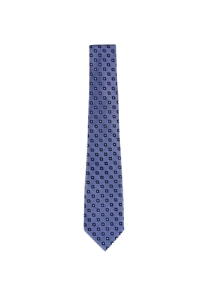 Zegna geometric-pattern tie - Purple