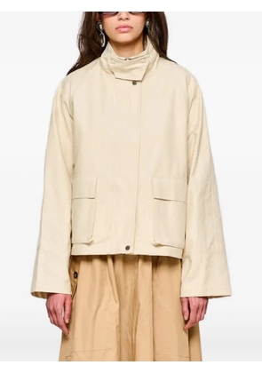 OOF WEAR cotton single-breasted coat - Neutrals