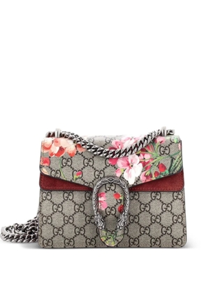 Gucci Pre-Owned Dionysus Bag Blooms Print GG Coated Canvas Mini shoulder bag - Brown