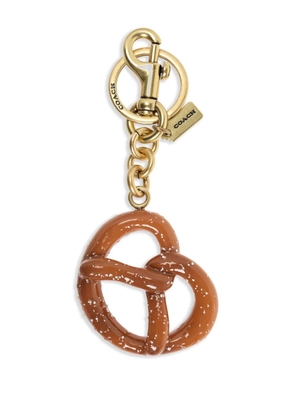 Coach small pretzel-motif bag charm - Gold