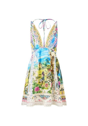 Camilla Navás Nouveau flared hardware dress - Blue