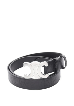 Celine Pre-Owned 2020s Triomphe leather belt - Black