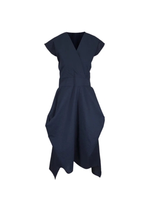 Zero + Maria Cornejo wrapped midi dress - Blue