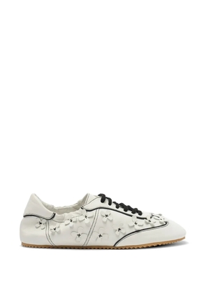 Scarosso Riley flowers round-toe sneakers - White