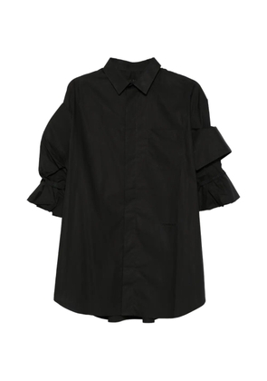 ALAINPAUL ruffled-sleeve shirt - Black