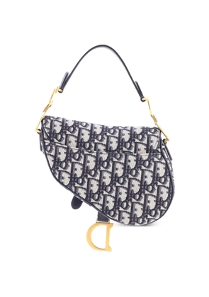 Christian Dior Pre-Owned Saddle Handbag Oblique Canvas Mini shoulder bag - Blue
