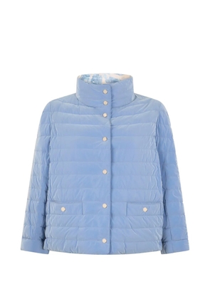 Moorer padded high-collar jacket - Blue