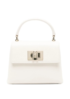 Furla logo-plaque tote bag - White