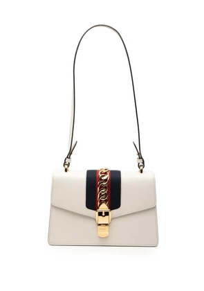 Gucci Pre-Owned 2016-2026 Small Leather Sylvie Web satchel - White