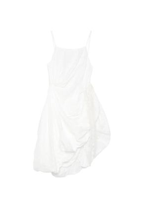 PAULINE DUJANCOURT ruched sleeveless dress - White
