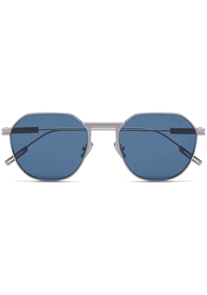 Zegna oval-frame tinted-lenses sunglasses - Grey