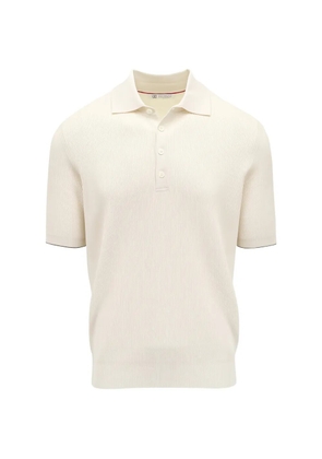 Brunello Cucinelli short-sleeve buttoned polo shirt - Neutrals