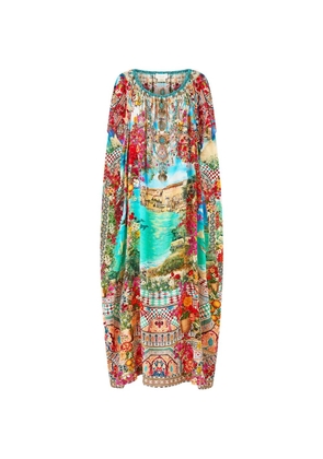 Camilla off-shoulder kaftan - Blue