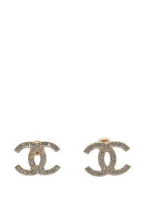 CHANEL Pre-Owned 2013 CC Gold Plated Rhinestones Push Back Earrings costume earrings