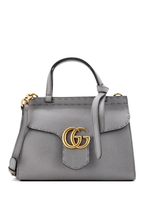 Gucci Pre-Owned GG Marmont Top Handle Bag Leather Mini satchel - Grey