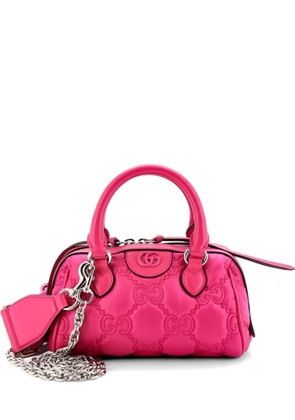 Gucci Pre-Owned Ophidia Convertible Boston Top Handle Bag GG Matelasse Nylon with Leather Mini handbag - Pink