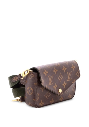 Louis Vuitton Pre-Owned Felicie Strap & Go Handbag Monogram Canvas crossbody bag - Brown