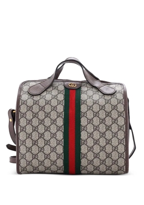 Gucci Pre-Owned Ophidia Fold Over Duffle Bag GG Coated Canvas Mini travel bag - Brown