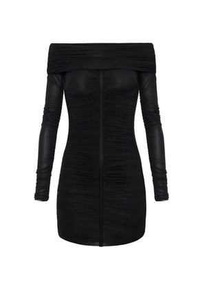 Elisabetta Franchi long-sleeve draped mini dress - Black