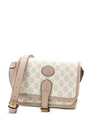 Gucci Pre-Owned Interlocking G Patch Messenger Bag GG Coated Canvas Mini crossbody bag - Neutrals