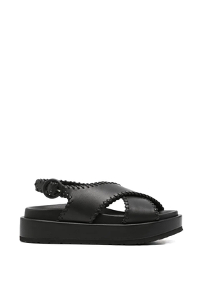 Paloma Barceló criss-cross stitched sandals - Black