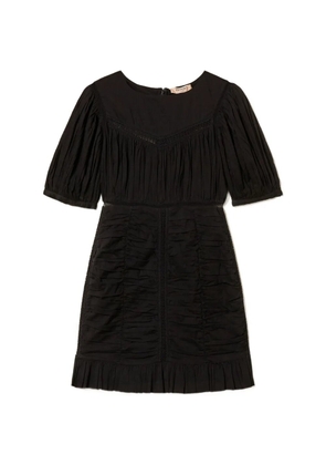 TWINSET gathered mini dress - Black