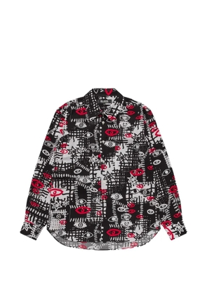 Black Comme Des Garçons graphic-print shirt