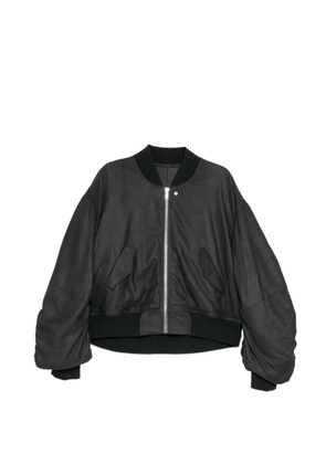 Rick Owens ribbed leather jacket - Black