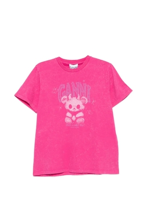 GANNI graphic T-shirt - Pink