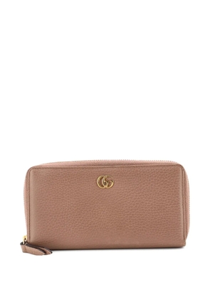 Gucci Pre-Owned GG Marmont Zip Around Wallet Leather small wallets - Neutrals