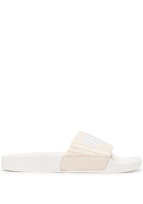 Senso Elly II logo-embroidered slides - Neutrals