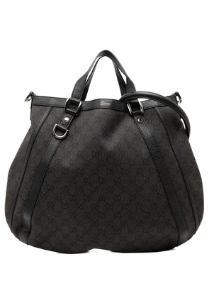 Gucci Pre-Owned 2000-2015 GG Denim Abbey D Ring Convertible Tote satchel - Black