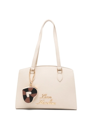 Love Moschino heart-charm tote bag - Neutrals