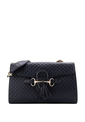 Gucci Pre-Owned Emily Chain Flap Bag Microguccissima Leather Medium shoulder bag - Blue