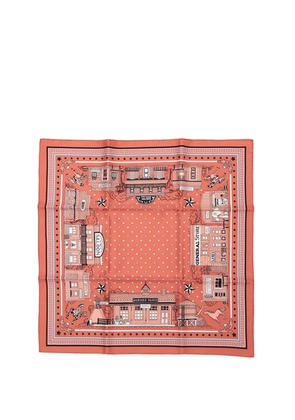 Hermès Pre-Owned 2021-2025 Paris Station Silk Bandana Scarf 55 scarves - Pink