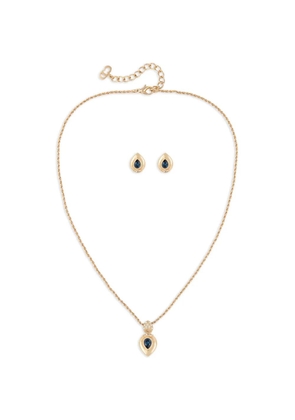 Christian Dior Pre-Owned eardrop earring necklace set - Gold