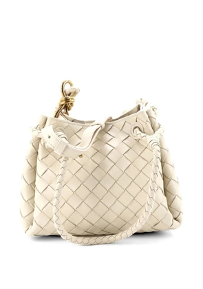 Bottega Veneta Pre-Owned Parachute Handle Bag Intrecciato Leather Small satchel - White