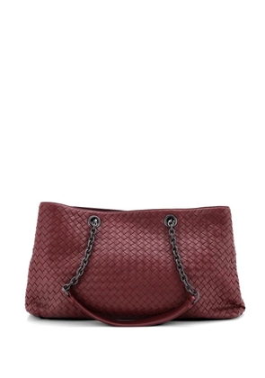 Bottega Veneta Pre-Owned Double Chain Tote Intrecciato Nappa Large shoulder bag - Red