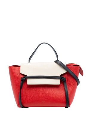 Celine Pre-Owned 2015 Mini Tricolor Grained Calfskin Belt Bag satchel - Red