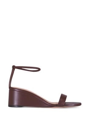 Gianvito Rossi leather wedge sandals - Brown