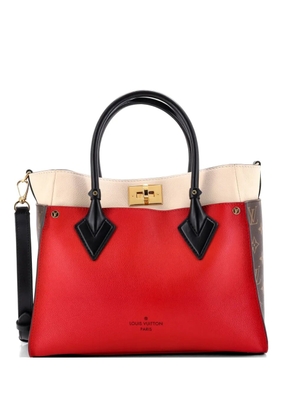 Louis Vuitton Pre-Owned On My Side Leather with Monogram Canvas MM tote bag - Brown