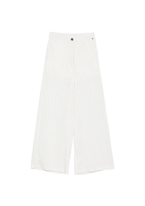 LIU JO striped trousers - White